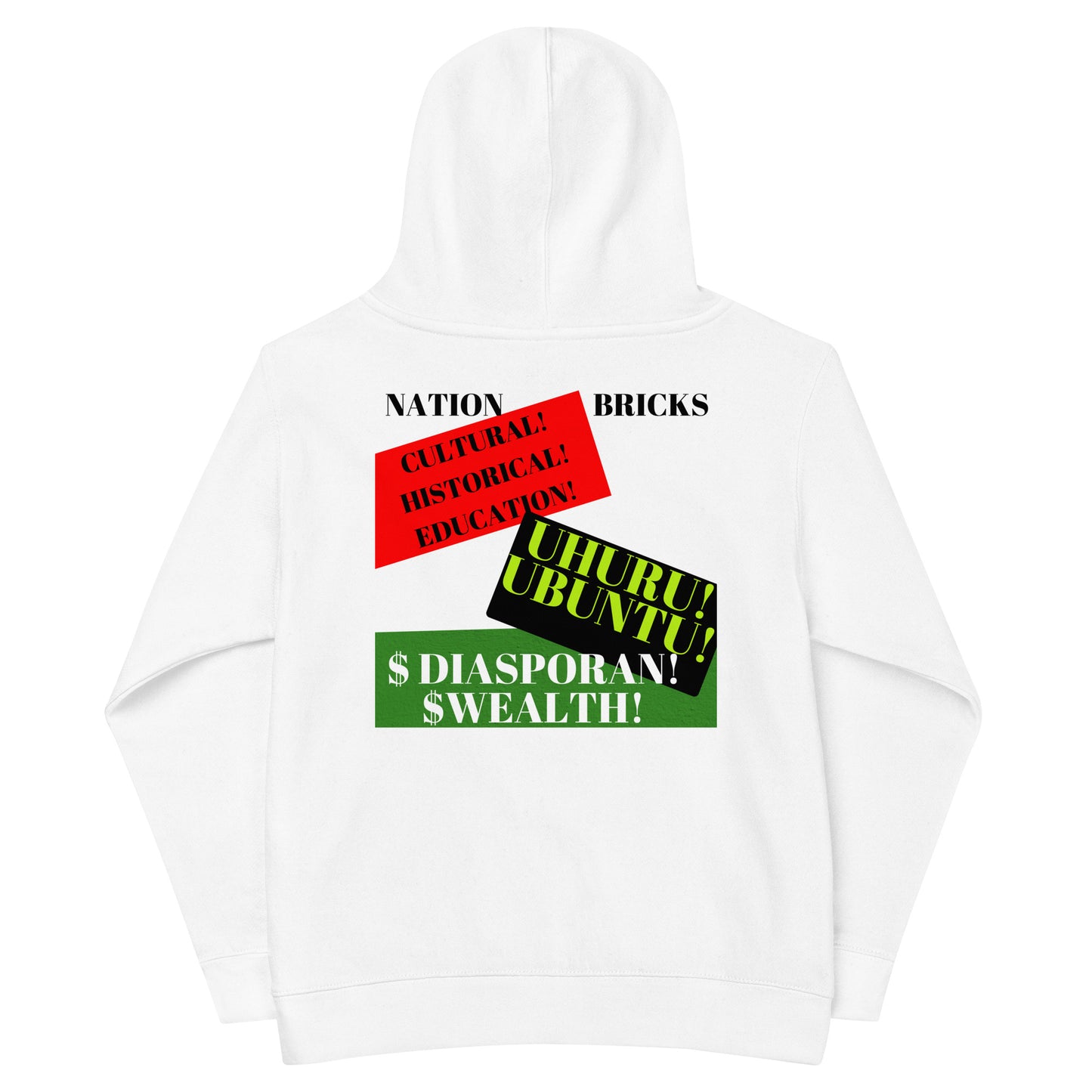 NATION BRICKS Kids Fleece Hoodie by SobG Designs