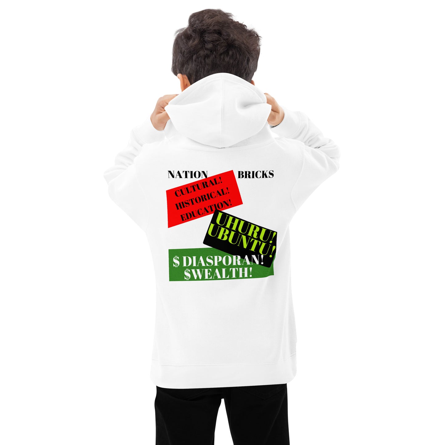 NATION BRICKS Kids Fleece Hoodie by SobG Designs