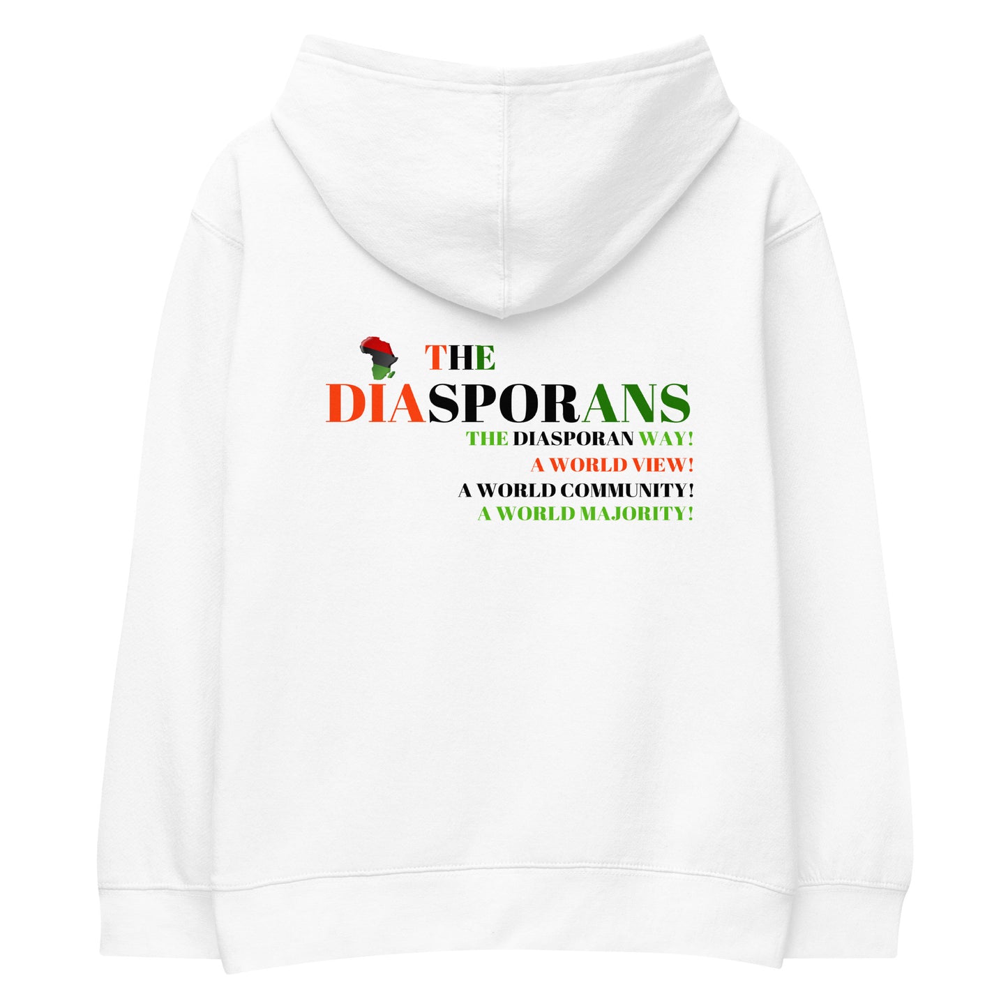 THE DIASPORANS: A WORLD MAJAORITY Kids Fleece Hoodie by SobG Designs