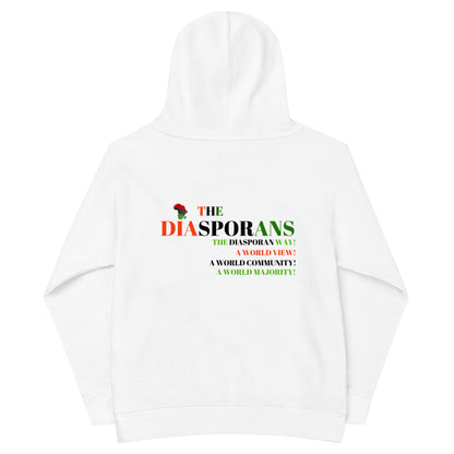 THE DIASPORANS: A WORLD MAJAORITY Kids Fleece Hoodie by SobG Designs