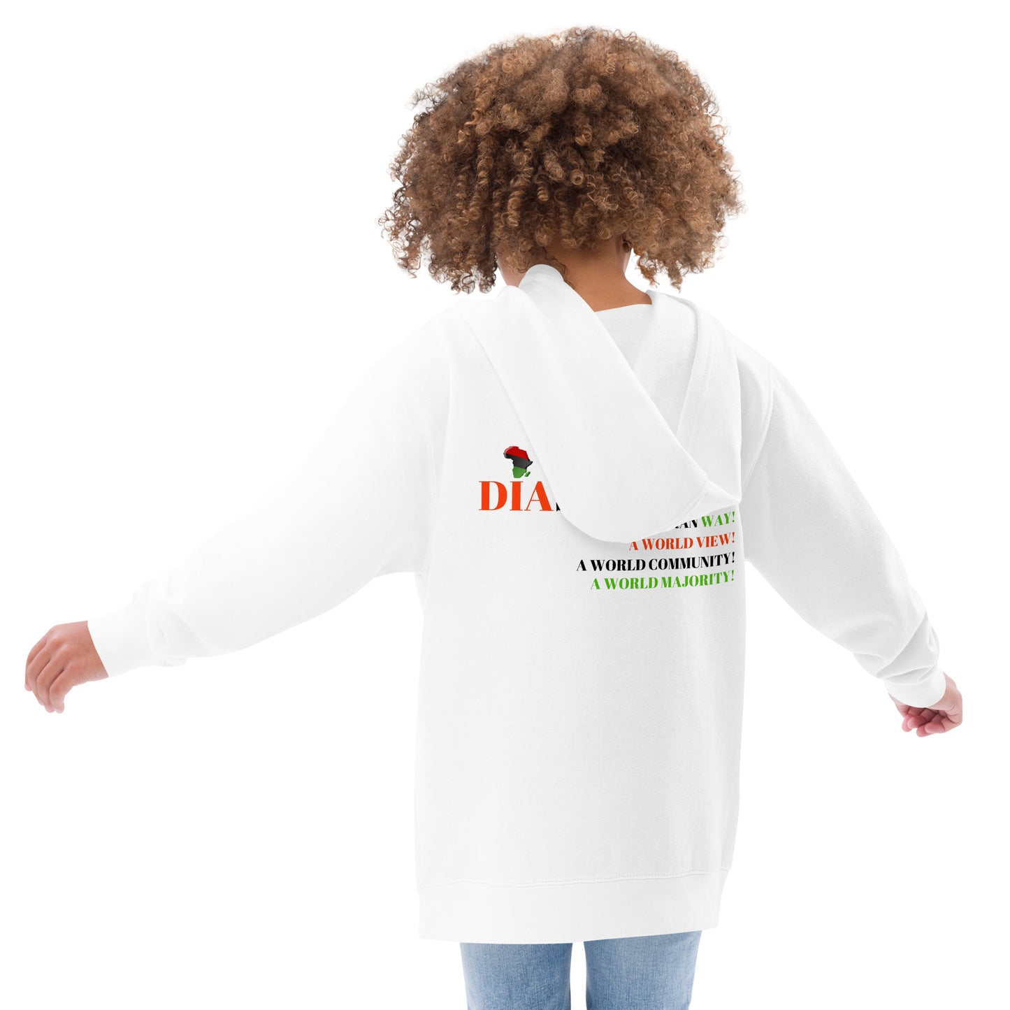 THE DIASPORANS: A WORLD MAJAORITY Kids Fleece Hoodie by SobG Designs