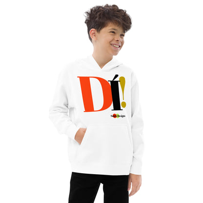 DI'! (The Yoruba) Kids Fleece Hoodie by SobG Designs