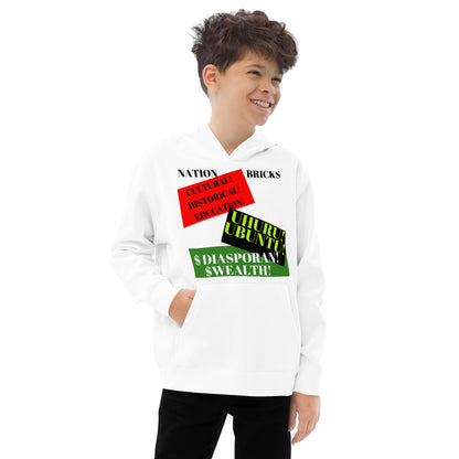 NATION BRICKS Kids Fleece Hoodie by SobG Designs