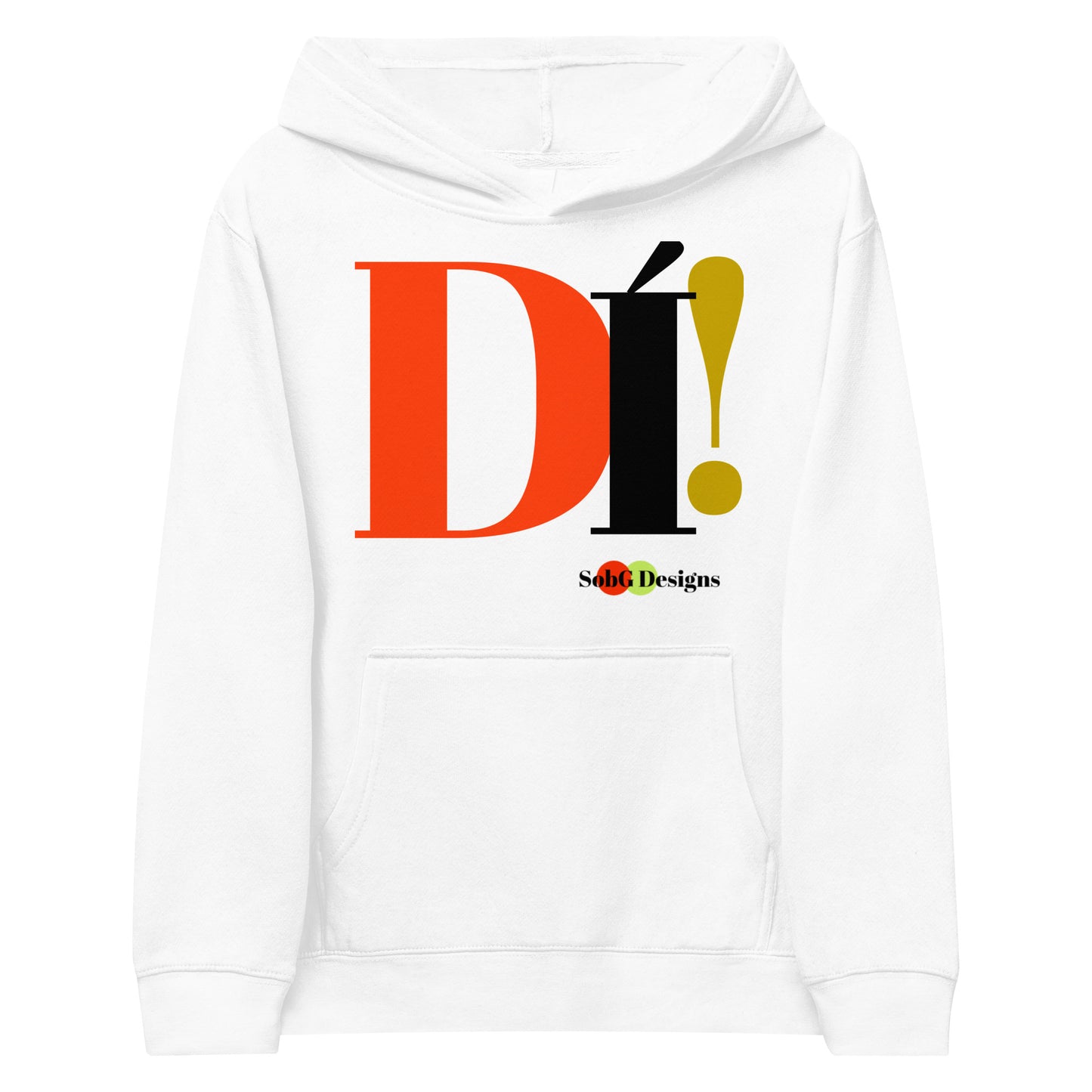 DI'! (The Yoruba) Kids Fleece Hoodie by SobG Designs