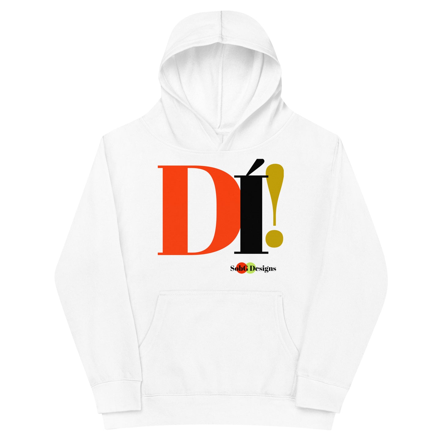 DI'! (The Yoruba) Kids Fleece Hoodie by SobG Designs