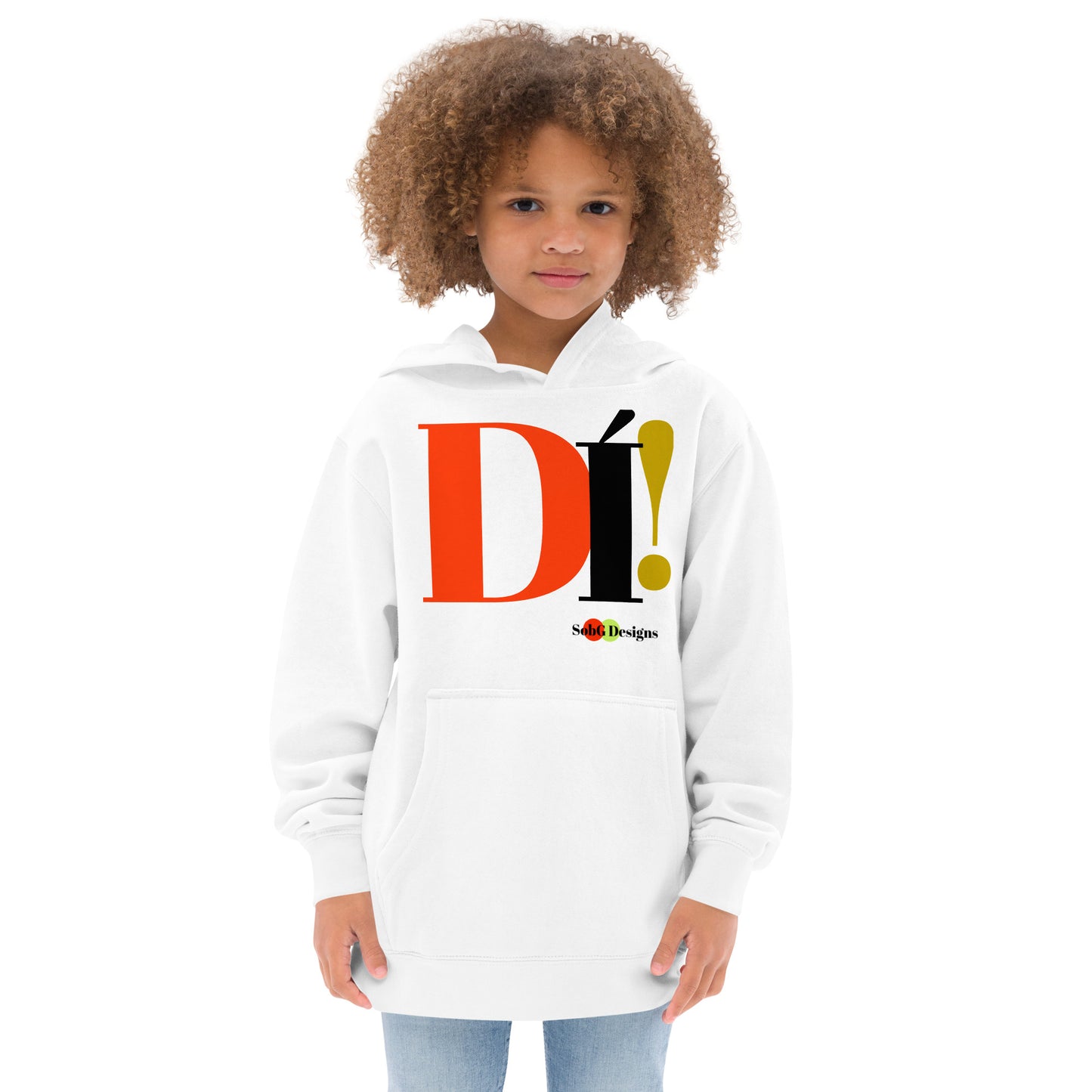 DI'! (The Yoruba) Kids Fleece Hoodie by SobG Designs