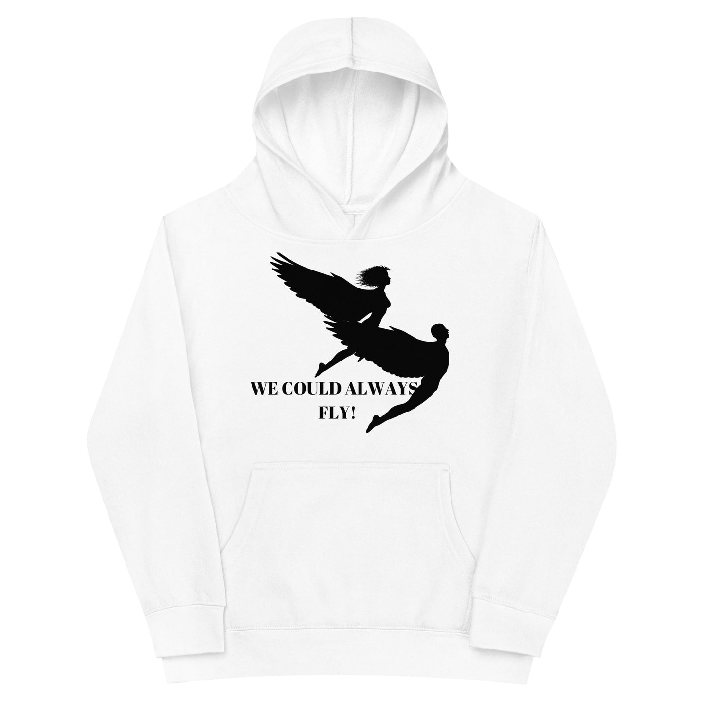 WE COULD ALWAYS FLY Kids Fleece Hoodie by SobG Designs