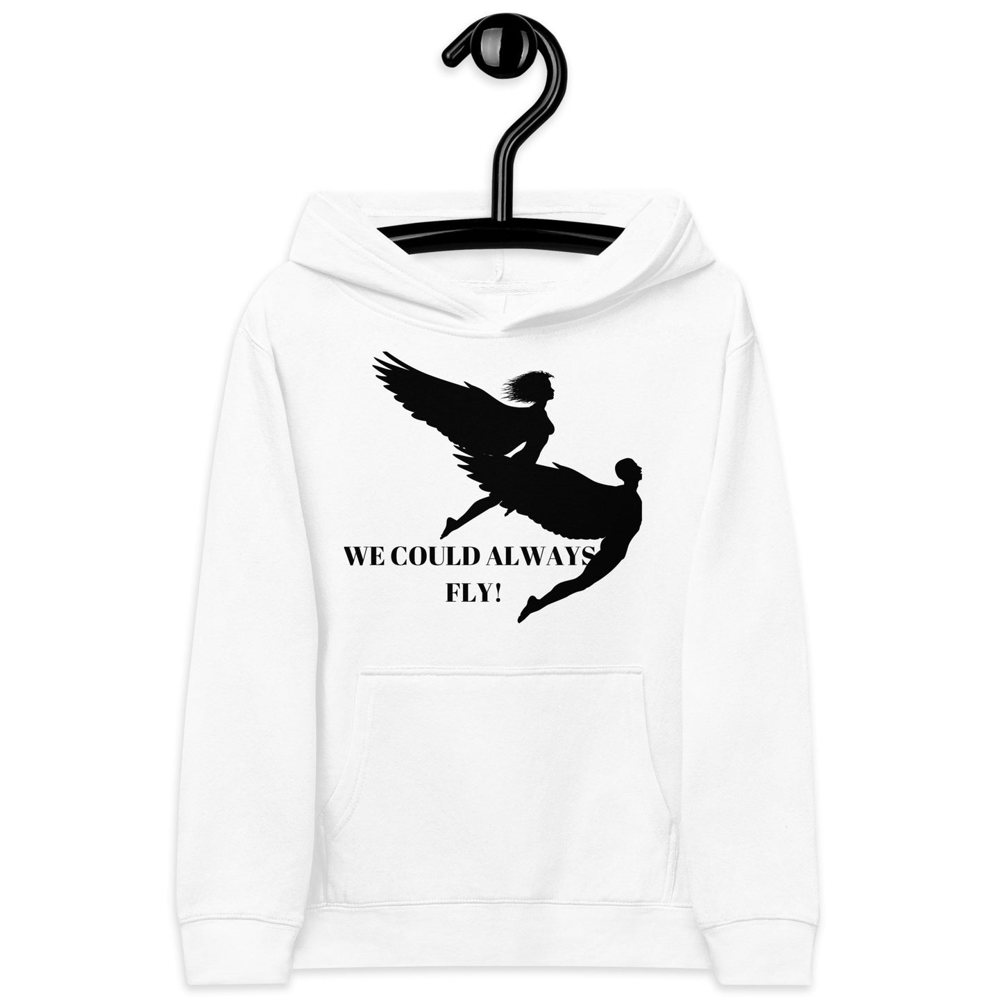 WE COULD ALWAYS FLY Kids Fleece Hoodie by SobG Designs