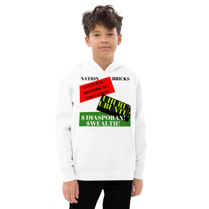 NATION BRICKS Kids Fleece Hoodie by SobG Designs