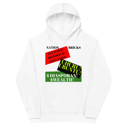NATION BRICKS Kids Fleece Hoodie by SobG Designs