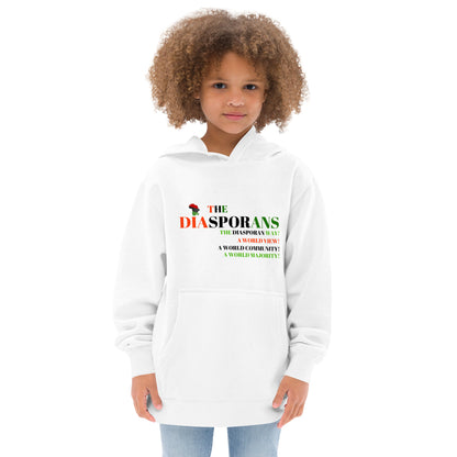 THE DIASPORANS: A WORLD MAJAORITY Kids Fleece Hoodie by SobG Designs