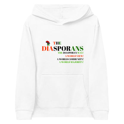 THE DIASPORANS: A WORLD MAJAORITY Kids Fleece Hoodie by SobG Designs