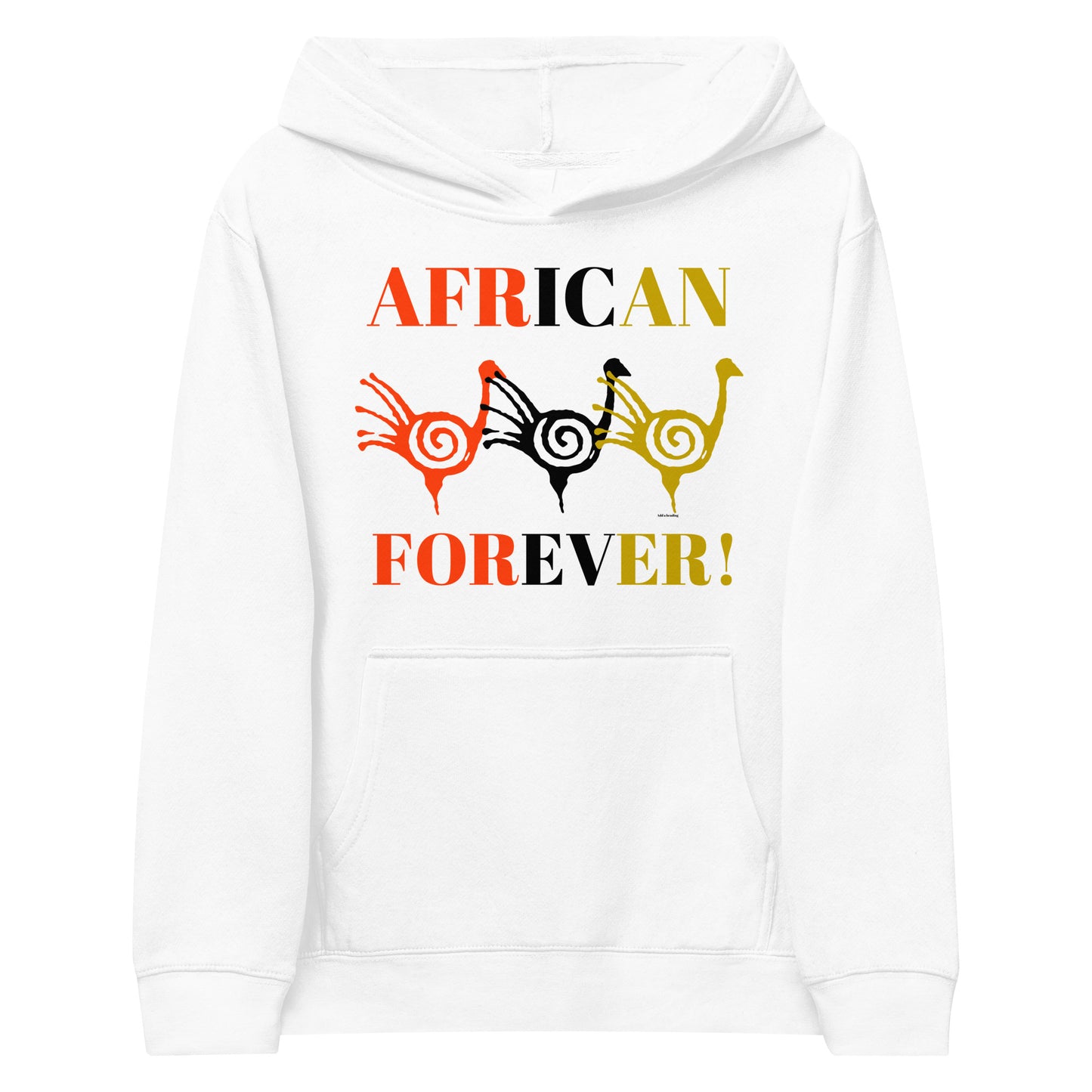 AFRICAN FOREVER Kids Fleece Hoodie by SobG Designs