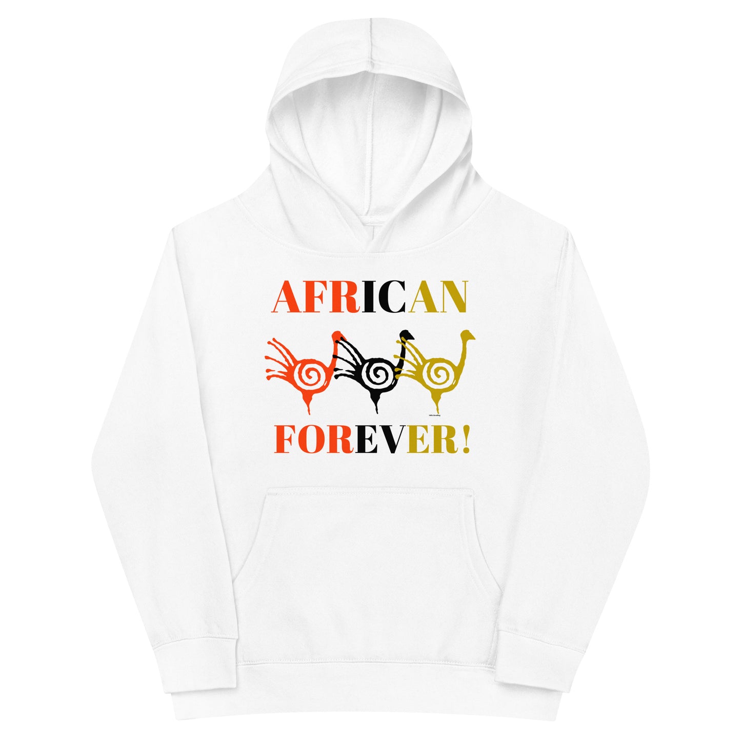 AFRICAN FOREVER Kids Fleece Hoodie by SobG Designs