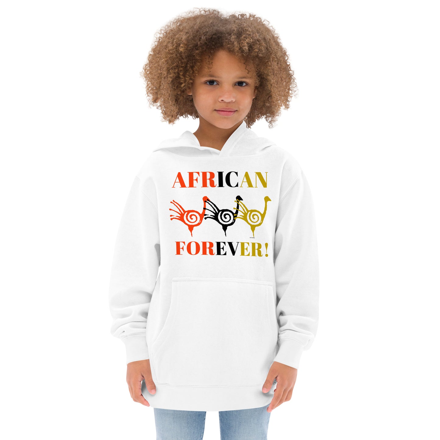 AFRICAN FOREVER Kids Fleece Hoodie by SobG Designs