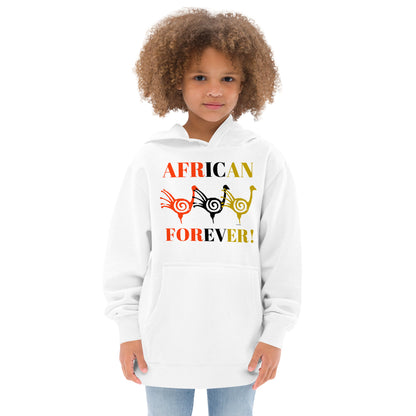 AFRICAN FOREVER Kids Fleece Hoodie by SobG Designs