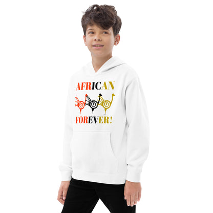 AFRICAN FOREVER Kids Fleece Hoodie by SobG Designs