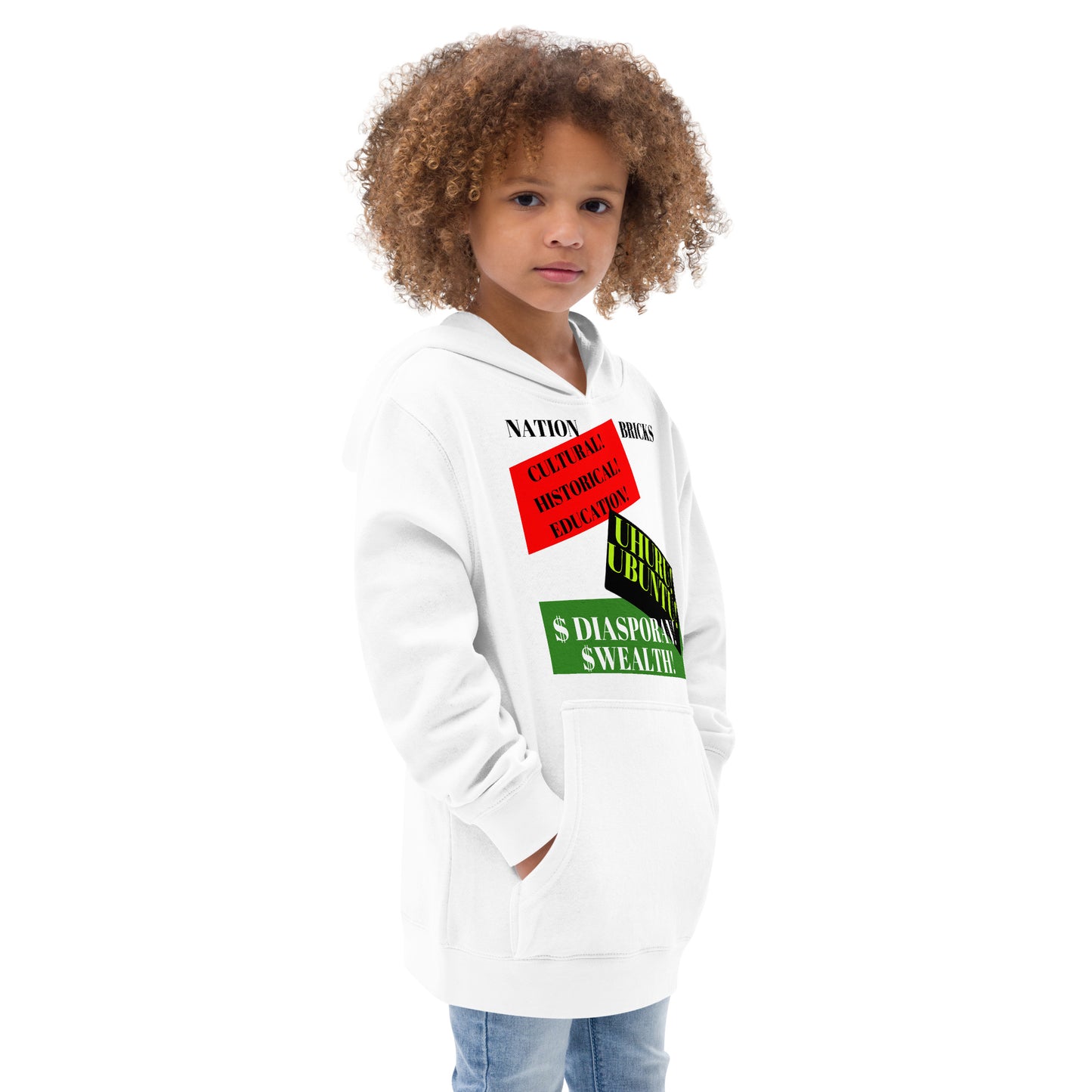 NATION BRICKS Kids Fleece Hoodie by SobG Designs