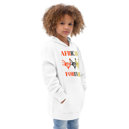 AFRICAN FOREVER Kids Fleece Hoodie by SobG Designs