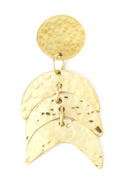 Kenyan Hammered Brass Falcon Earrings