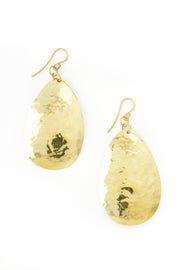 Kenyan Hammered Brass Limelight Earrings