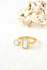 Kenyan Coexistence Ring in Brass and Light Cow Horn