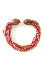 Cinnabar Multi-Strand Zulugrass & Acacia Wood Bracelet