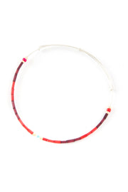 Crimson Shuka Zulugrass Silver Sliding Bracelet Set of 3