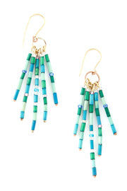 Diani Beach Glass Zulugrass Fringe Earrings Set of 3 pairs