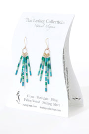 Diani Beach Glass Zulugrass Fringe Earrings Set of 3 pairs