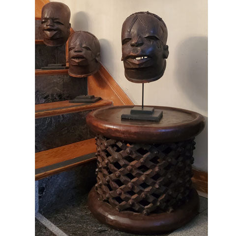 Bamileke Table or Stool | Vintage Spider Brown-0