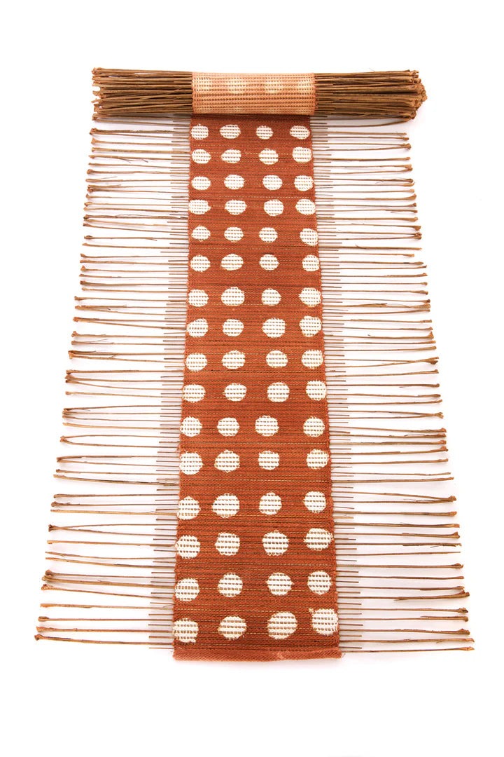 Brown and White Polka Dot Twig Runner Set of 3
