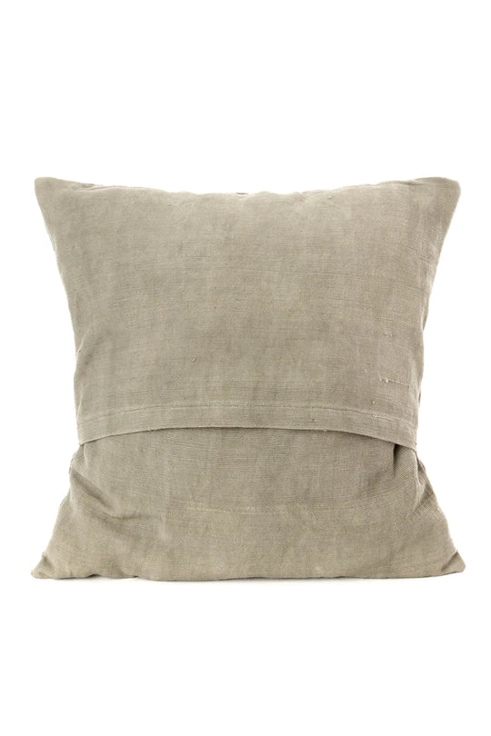 Grey Segou Squares Organic Cotton Pillow Cover