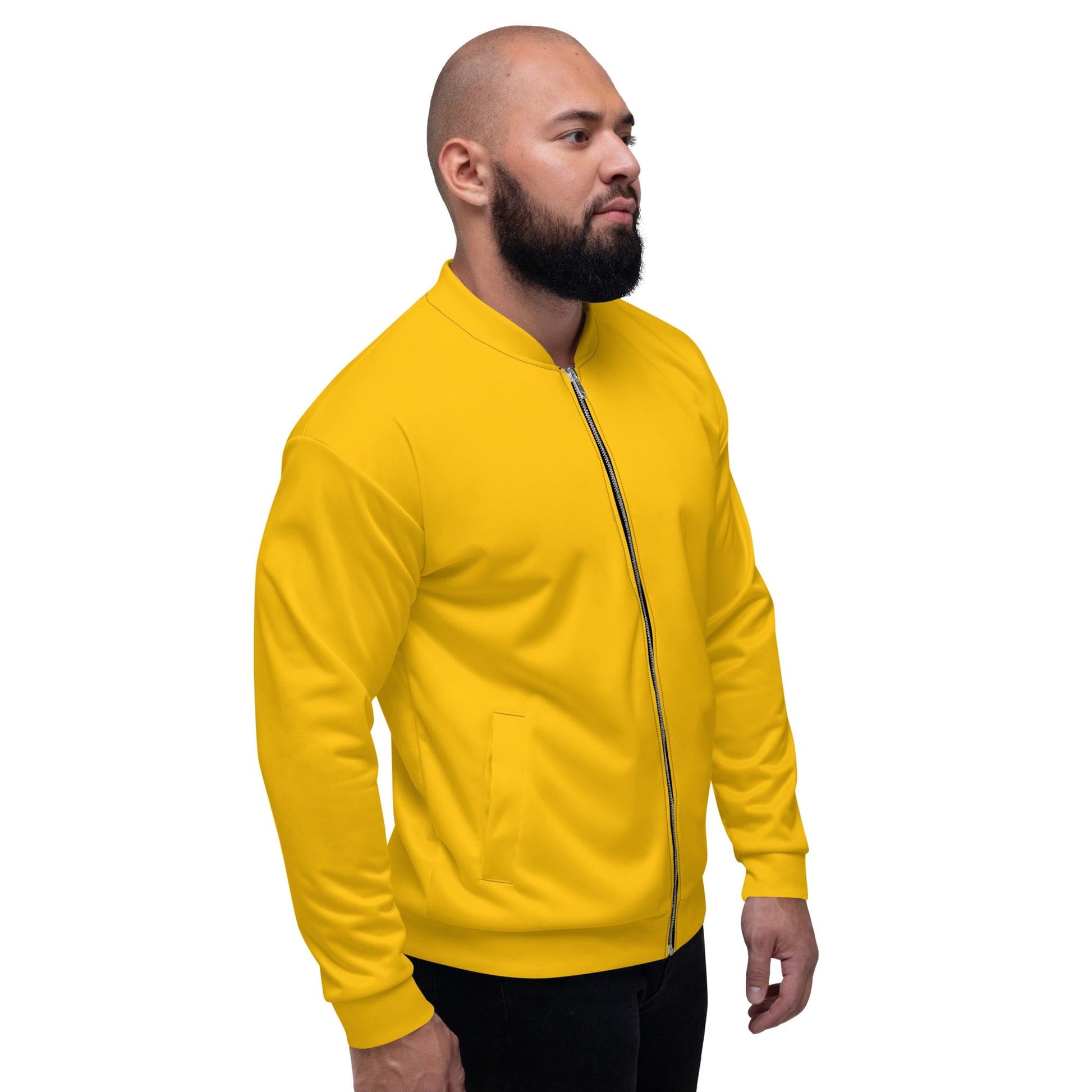 Mens Bomber Jacket - Golden Yellow-2