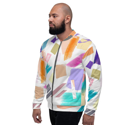 Mens Bomber Jacket - Pastel Pattern-3