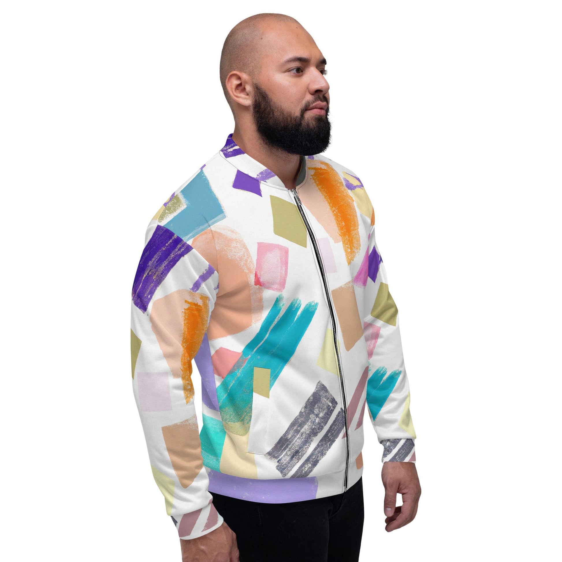 Mens Bomber Jacket - Pastel Pattern-2