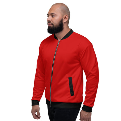 Mens Bomber Jacket - Red and Black-2