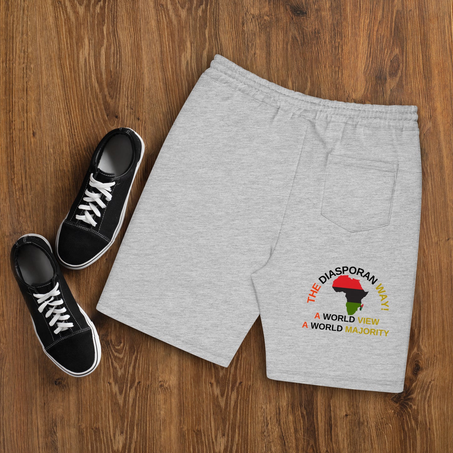 THE DIASPORAN WAY! Men's Fleece Shorts by SobG Designs