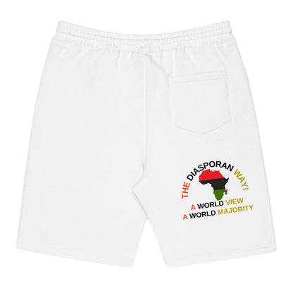 THE DIASPORAN WAY! Men's Fleece Shorts by SobG Designs