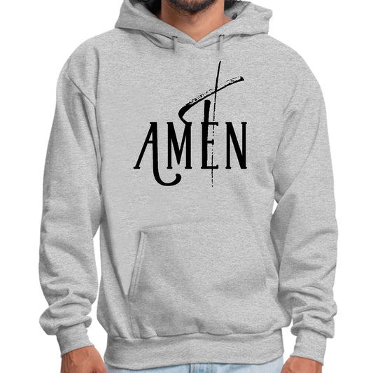 Mens Graphic Hoodie Amen Black Print-1
