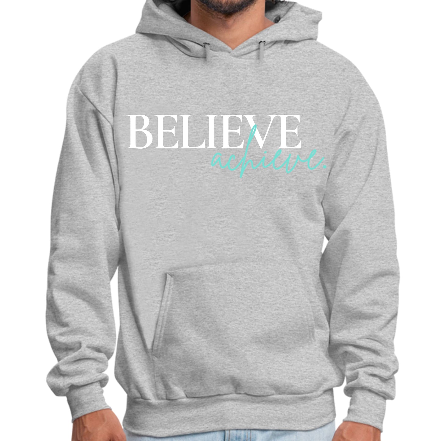 Mens Graphic Hoodie Believe and Achieve-7