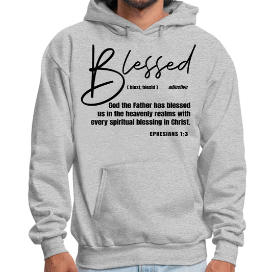 Mens Graphic Hoodie Blessed in Christ-1