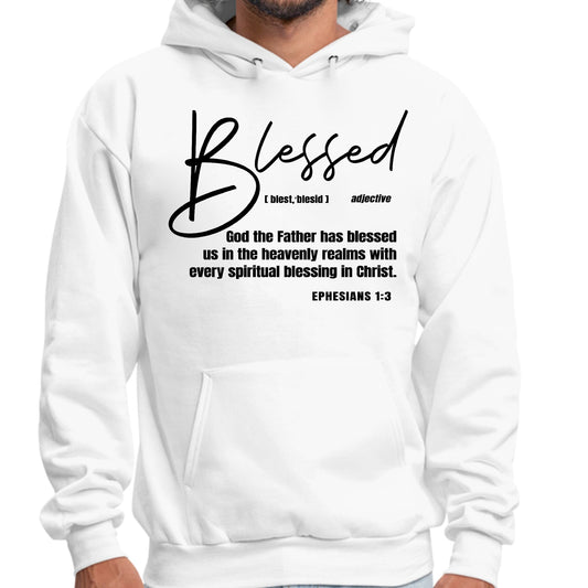 Mens Graphic Hoodie Blessed in Christ-0