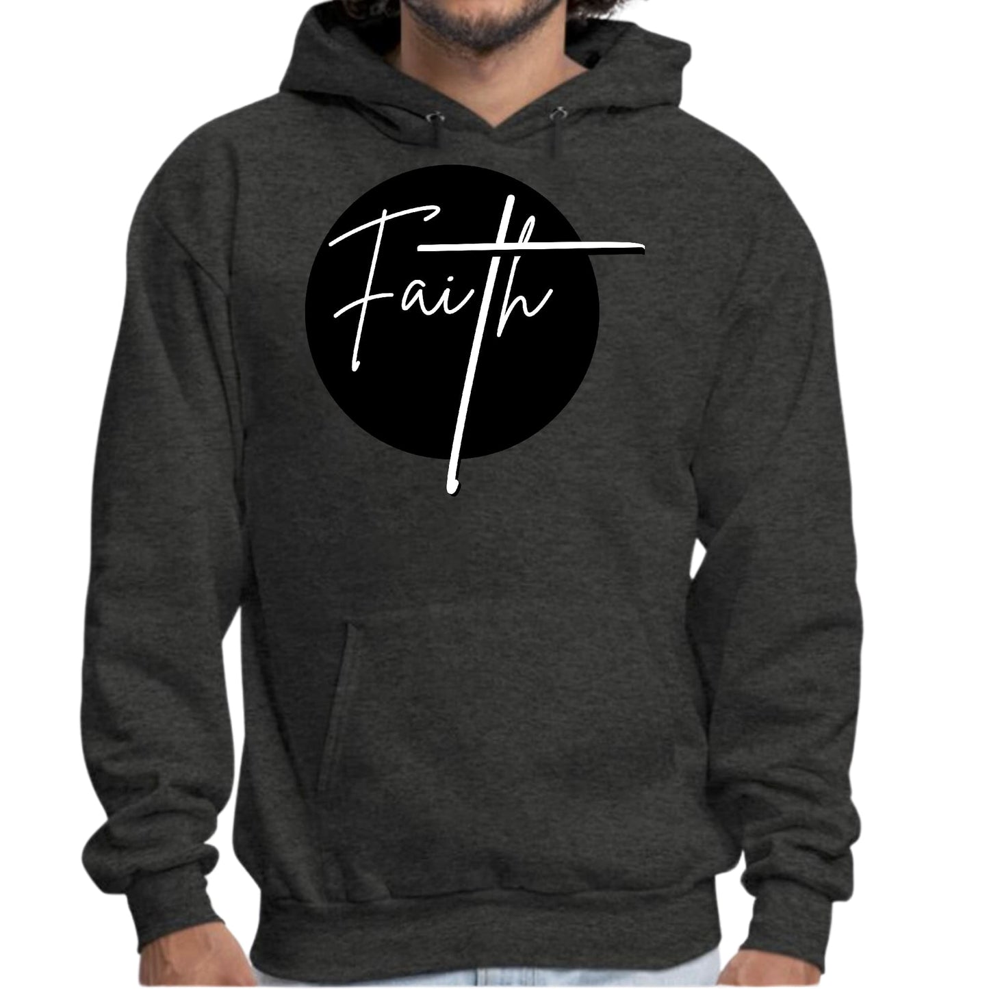 Mens Graphic Hoodie Faith Print-5