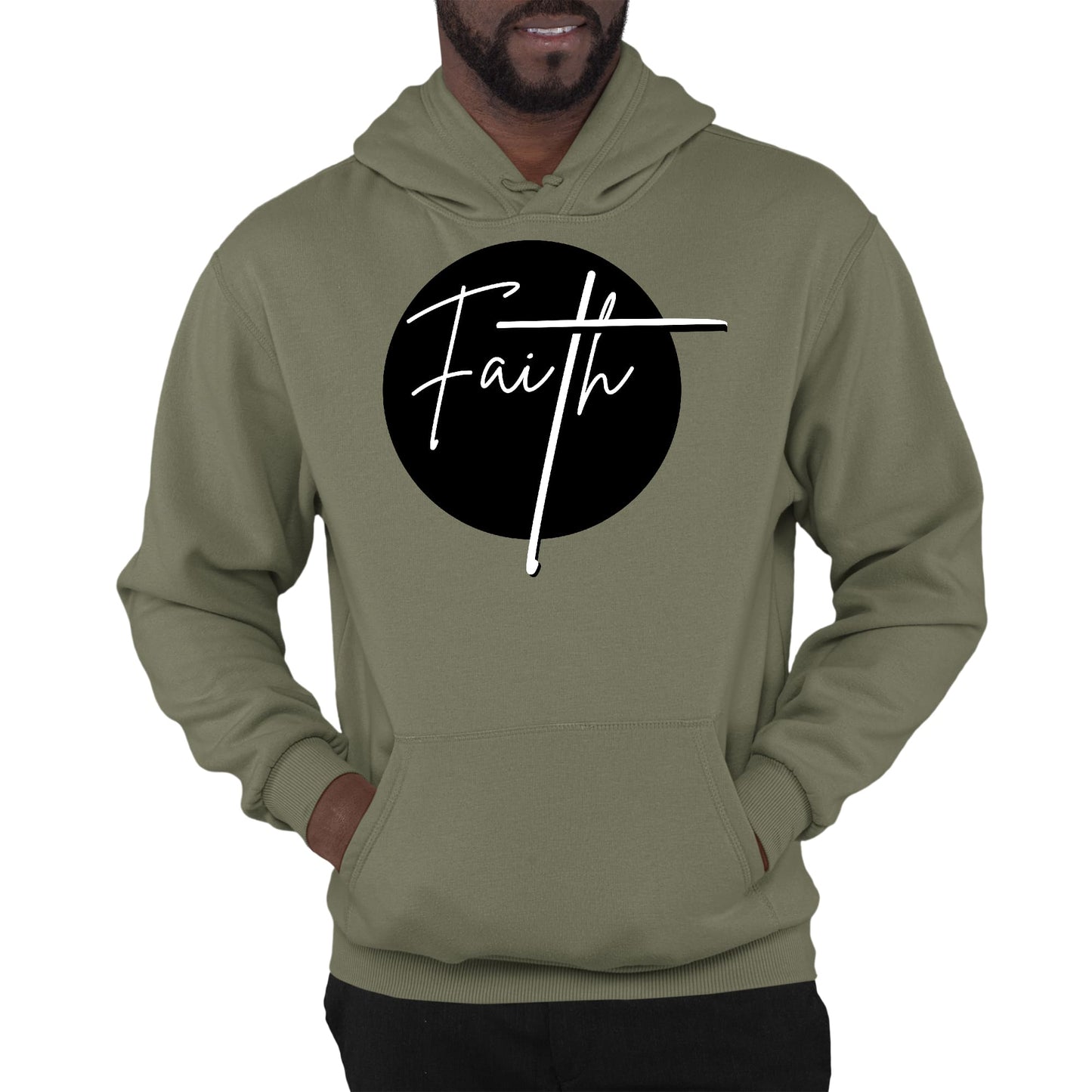 Mens Graphic Hoodie Faith Print-4