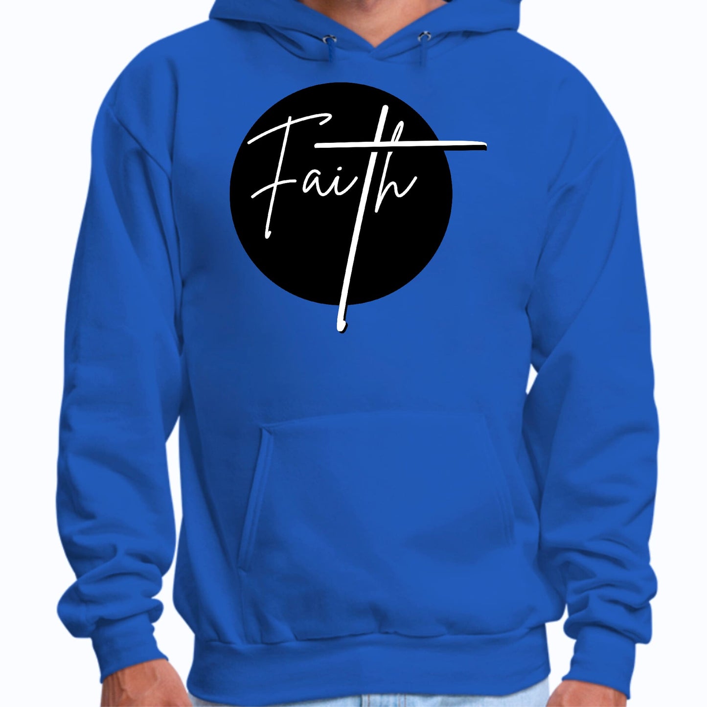 Mens Graphic Hoodie Faith Print-3