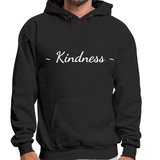 Mens Graphic Hoodie Kindness White Print-0