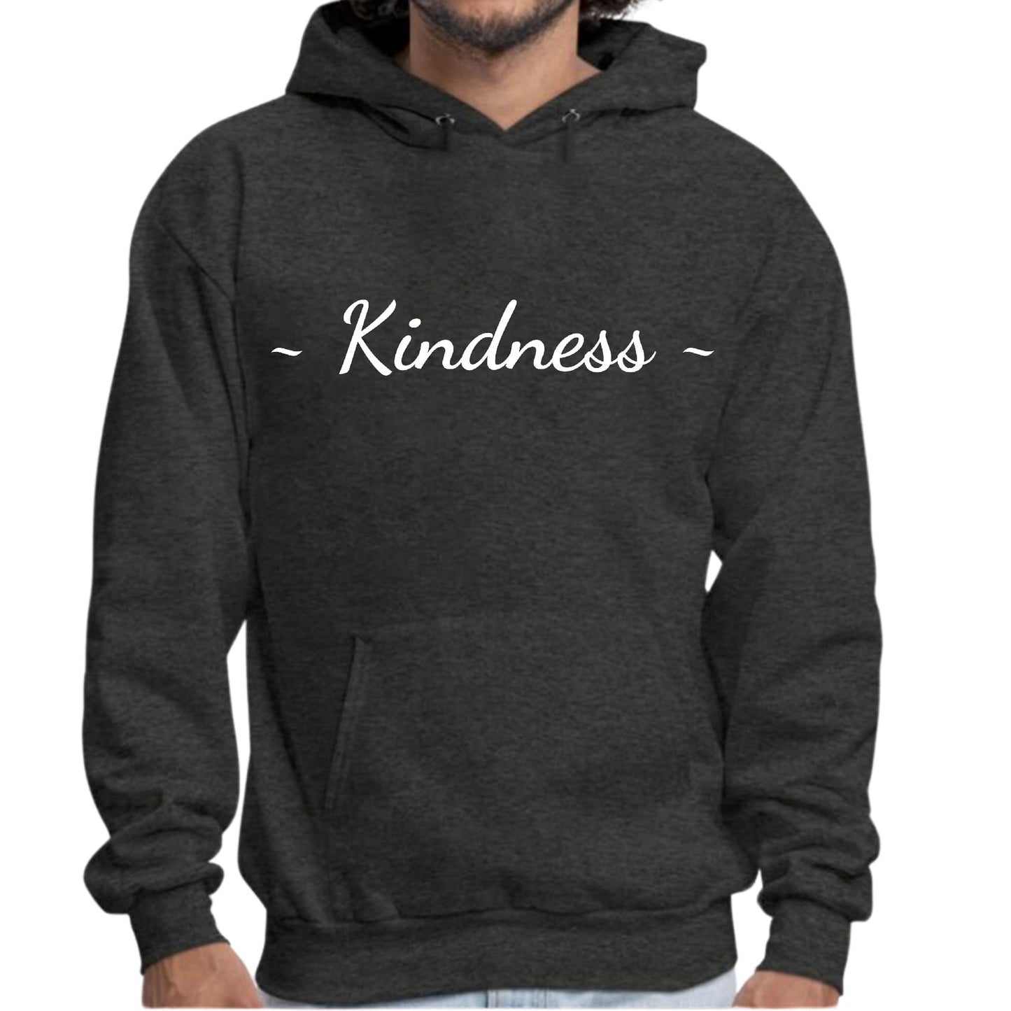 Mens Graphic Hoodie Kindness White Print-6