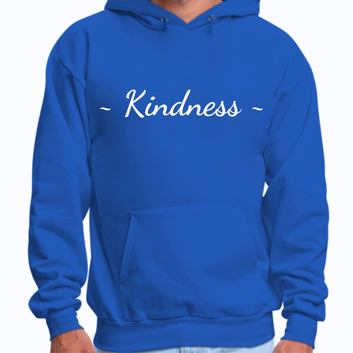 Mens Graphic Hoodie Kindness White Print-1