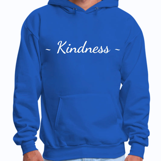 Mens Graphic Hoodie Kindness White Print-1